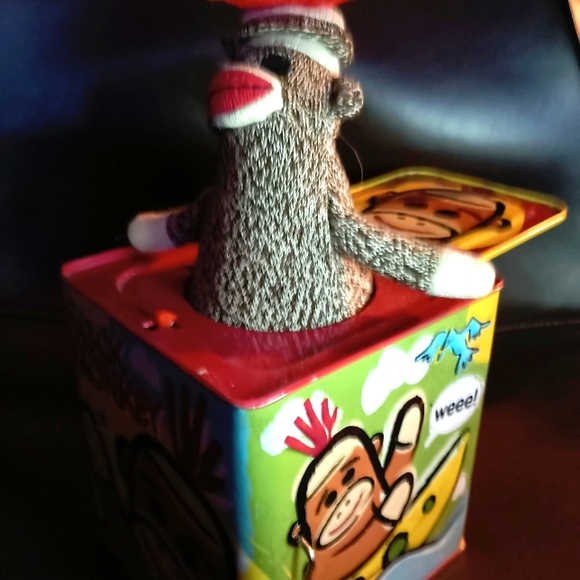 Sock Monkey in a box. - Picture 2 of 5